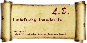Ledofszky Donatella névjegykártya